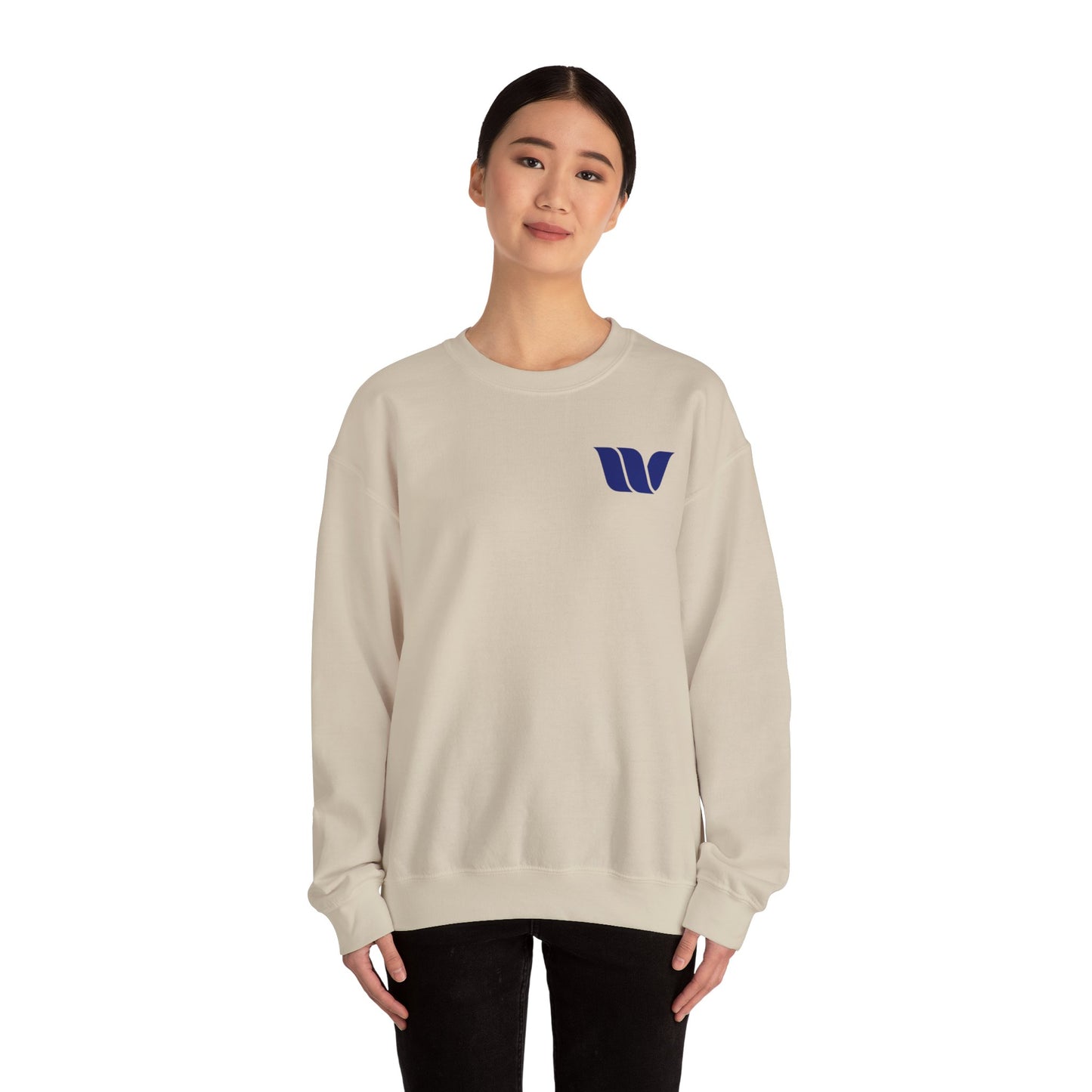 Unisex Heavy Blend™ Crewneck Sweatshirt with Modern Logo | Perfect for Casual Wear, Gifting, and Every Occasion